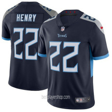 Mens Tennessee Titans #22 Derrick Henry Authentic Navy Blue Home Vapor Jersey Bestplayer